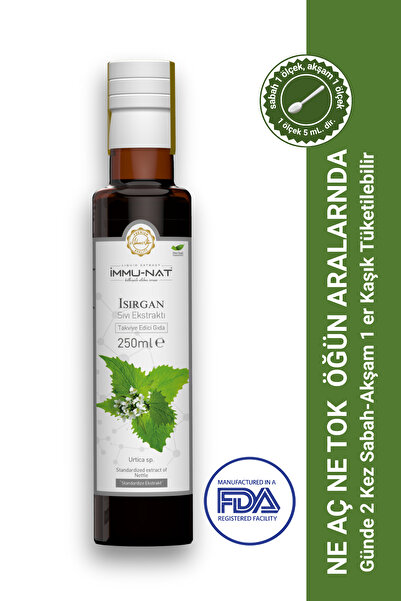 İmmu-Nat Isırgan Bitkisel Sıvı Ekstraktı 250ml - Takviye Edici Gıda