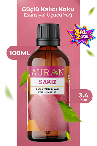 AURAN Sakız Saf Esansiyel Uçucu Yağ Buhurdanlık Yağ Difüzör Esansı Aromaterap...