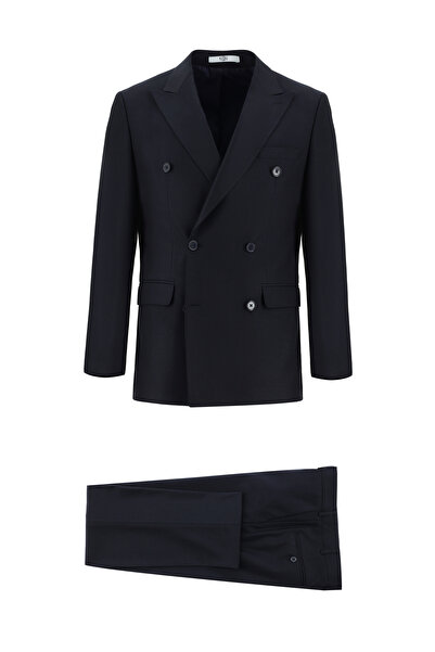 Kiğılı 6 Drop Κοστούμι με μοτίβο, κανονική εφαρμογή, στάνταρ κοπή, με διπλό σ...