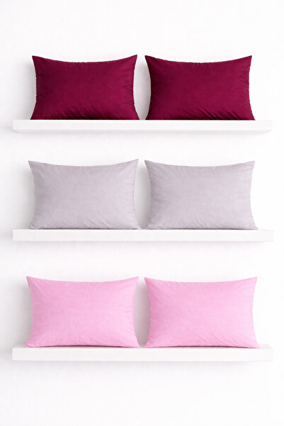 ÇIQRIK HOME 6 قطع غطاء وسادة بسحاب مقاس 50×70 سم، عبوة من قطن قطع