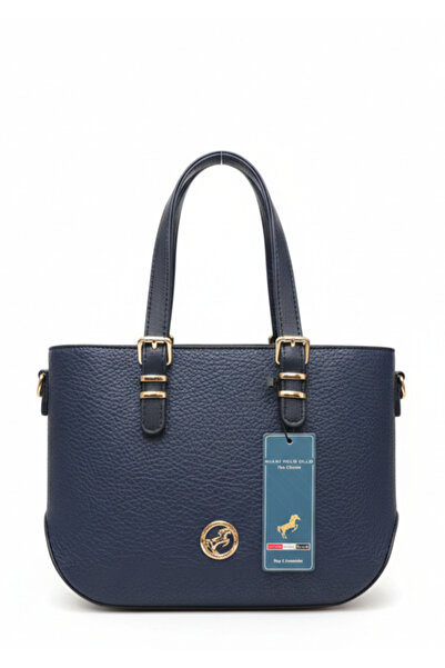 Çanta Trend حقيبة نسائية من ميامي بولو كلوب باللون الأزرق الداكن مع تفاصيل ذه...