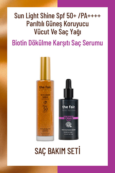 the fair. Biotin Dökülme Karşıtı 50 ml Saç Serumu Ve Shine Spf 50 Güneş Koruy...