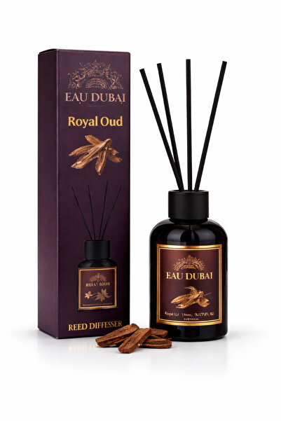 Eau Dubai Royal Oud - Luxury Reed Diffuser with Sticks 110 ml | Oriental Eleg...