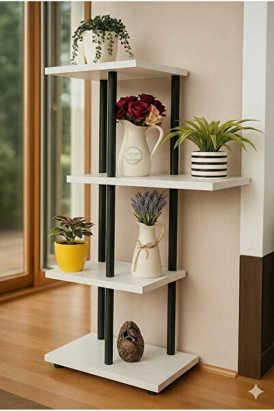 PEKA Saksılık Çiçeklik Saksı Yüksek Kalite 4 Katlı Standı Balkon Rafı