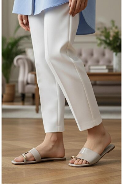 37Numara Large Size Women's Slippers 41-42-43-44-Ten Patent Leather