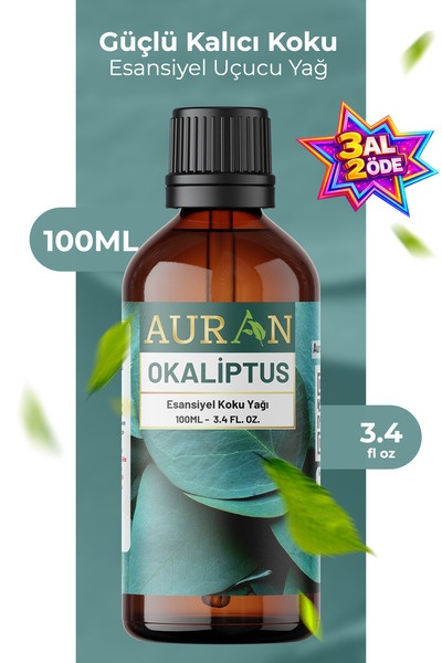 AURAN Okaliptus Esansiyel Uçucu Koku Yağı Difüzör Esansı Buhurdanlık Yağı Aro...
