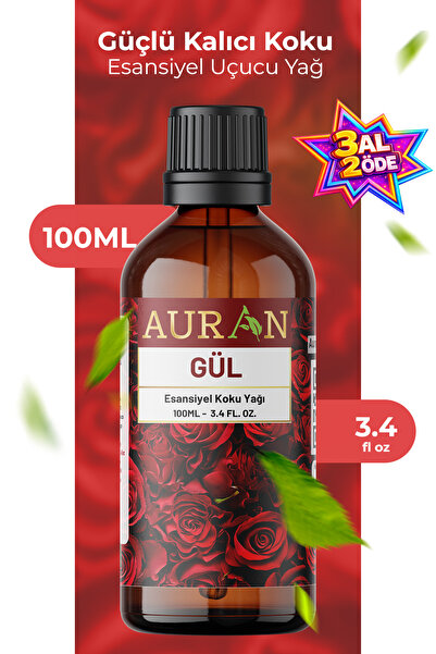 AURAN Gül Esansiyel Uçucu Koku Yağı Difüzör Esansı Buhurdanlık Yağı Aromatera...