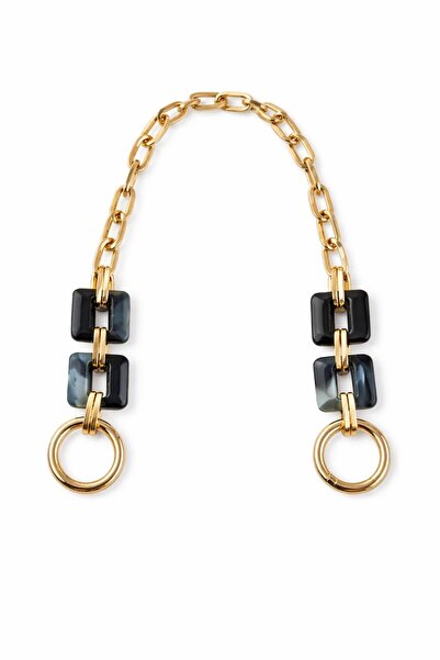 Nildenhobim Ακρυλική Αλυσίδα Τσάντας με Αξεσουάρ Χρυσού Χρώματος - Μήκος: 45 εκ.