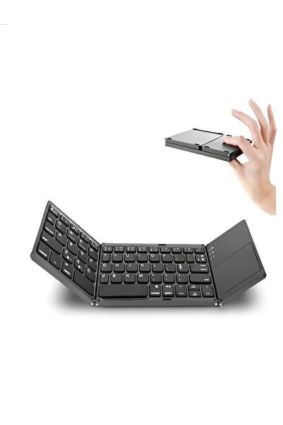 DEANB Type-c Şarjlı, Touchpad Katlanabilir Bluetooth Klavye Ios/android/windo...