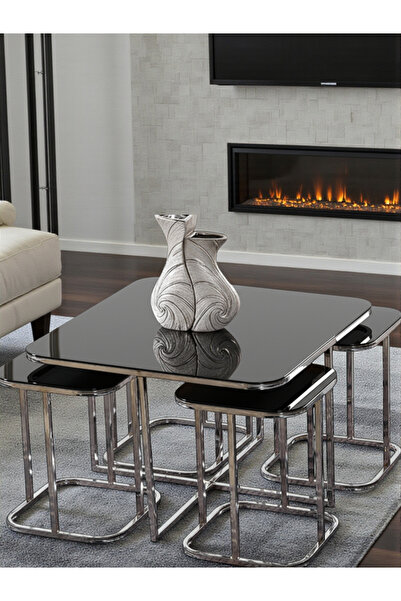 SEDAŞ LIVING UNITS 5li Oval Kenar (KURULUM GEREKTİRMEZ) 4 1 Siyah Aynalı Temp...