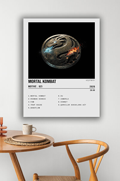 postercraft MORTAL KOMBAT Albüm Tasarım Modern Panel Tablo Poster