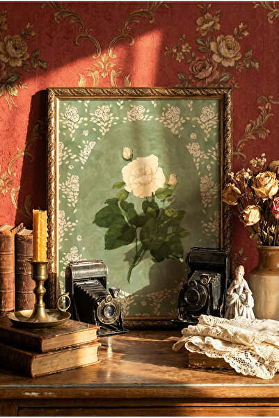 epiqart Gül - Vintage Desenli Çerçeve