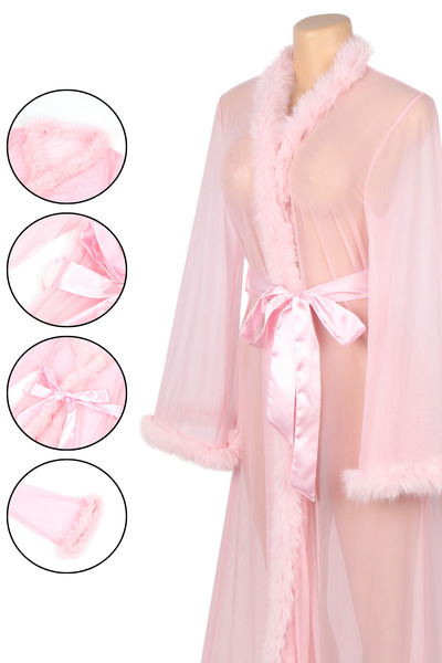 Lingerie and Fashion Style روب نوم شفاف طويل