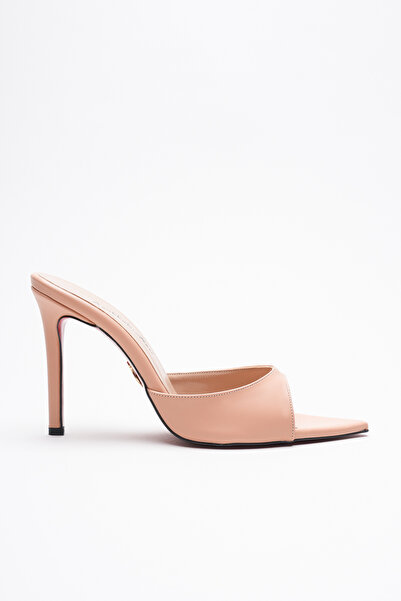 Ayakkabı Ateşi Дамски пантофки с остри върхове и високи токчета Sona Nude Lea...