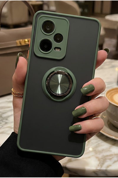 Hatreds Xiaomi Redmi Note 12 Pro 5G İçin Kamera Korumalı Yüzüklü Kılıf - Leke...