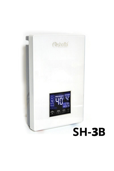 shofbi Akıllı Dijital Sıcaklık Ayarlı Şofben Sh-1B Beyaz
