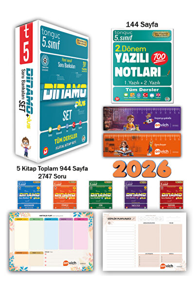 Tonguç Yayınları 5. Sınıf Dinamo Tüm Dersler Soru Bankası - 2. Dönem Yazılı N...