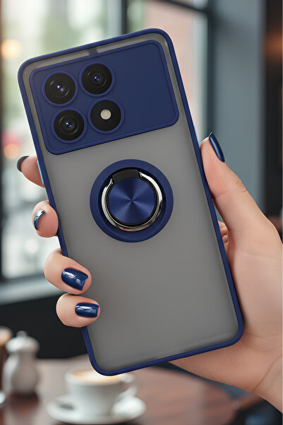 Hatreds Xiaomi Poco X6 Pro İçin Kamera Korumalı Yüzüklü Kılıf - Leke Tutmaz M...