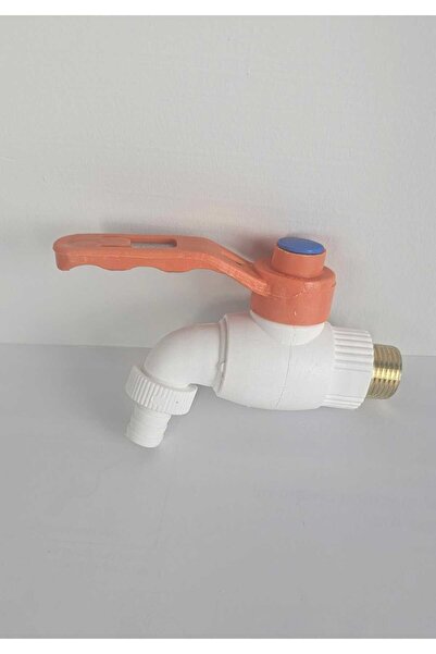 Vana Plastik Küresel Bahçe Musluğu 1/2 , 20 mm Kollu Musluk - Plastik Gövde