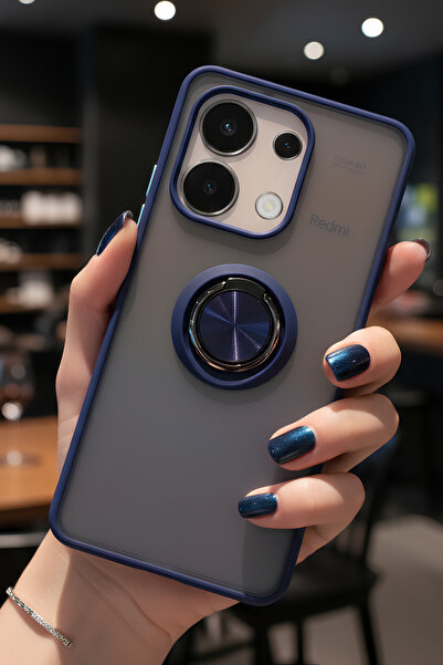 Hatreds Xiaomi Redmi Note 13 Pro 4G İçin Kamera Korumalı Yüzüklü Kılıf - Leke...