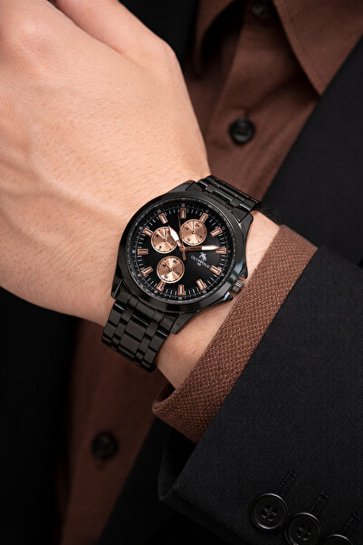 S.POLO Yeni Sezon SİYAH Renk Metal Kordon Erkek Kol Saati siyah akik Bileklik...