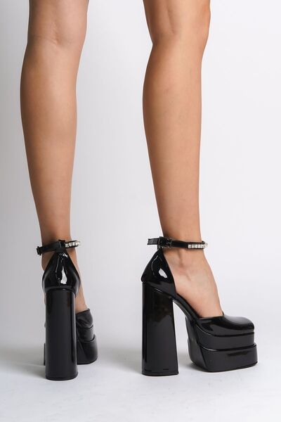 Ayakkabı Ateşi Piele Lacuita Neagra Platforma Dubla Design Special Rochie De ...