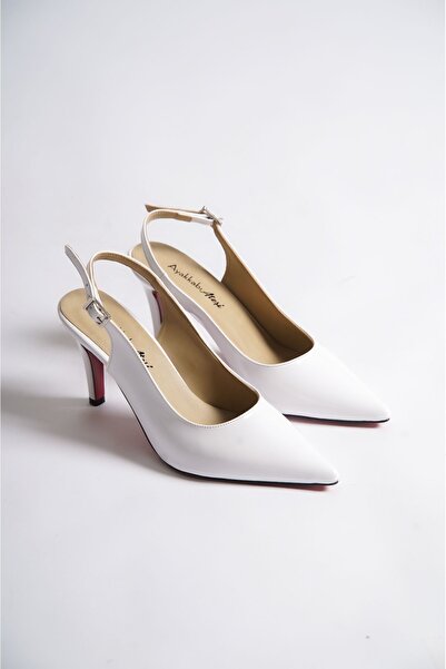 Ayakkabı Ateşi Λευκό λουστρίνι Γυναικεία Παπούτσια με τακούνι ειδικής σχεδίασ...