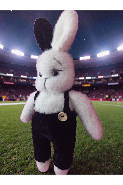Toystox Amigurumi Taraftar Beşiktas Pelus Oyuncak Tavşan Ve Uyku Arkadaşı