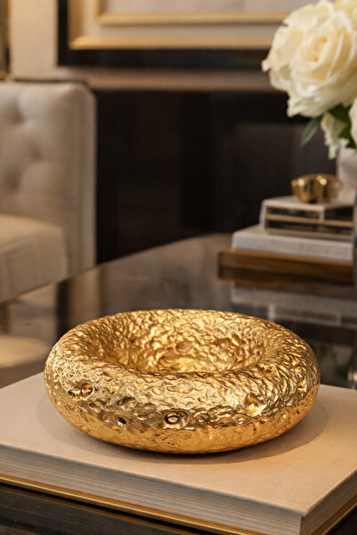 Otaera Moonstone Gold Mini Bowl - Modern Decorative Object, Minimal Decorativ...