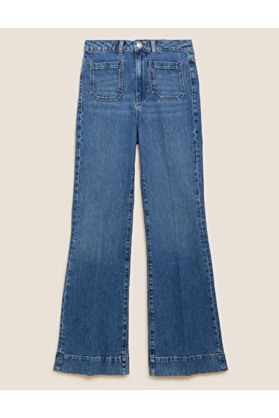 Marks & Spencer Yüksek Bel Flared Fit Jean Pantolon