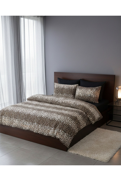 mihriban Комплект спално бельо с леопардов принт, двойно (БЕЗ ЧАРШАФ)