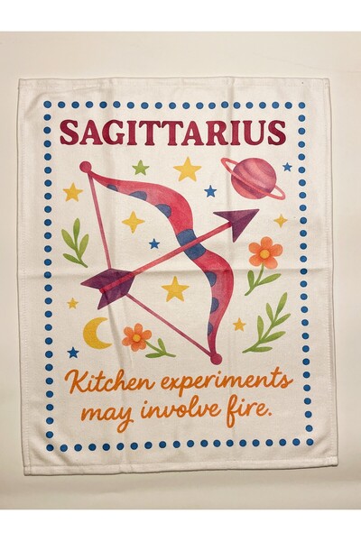 Typoniq Zodiac Sagittarius Cotton 2-Piece Kitchen Towel Set (40X50 cm)