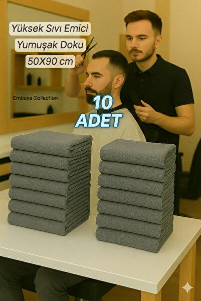 embays collection 50x90cm ( 10 Adet ) Pamuklu Havlu , Berber Havlusu, Kuaför ...