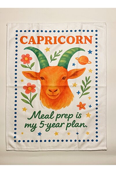 Typoniq Zodiac Capricorn Cotton 2-Piece Kitchen Towel (40X50 cm)