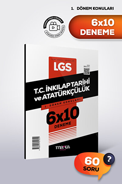 Marka Yayınları LGS İNKILAP TARİHİ ve ATATÜRKÇÜLÜK 1. Dönem Konuları 6x10 Den...