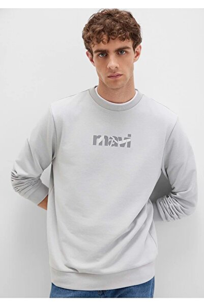 Mavi M0S10402 Hanorac pentru bărbați cu logo imprimat GRI