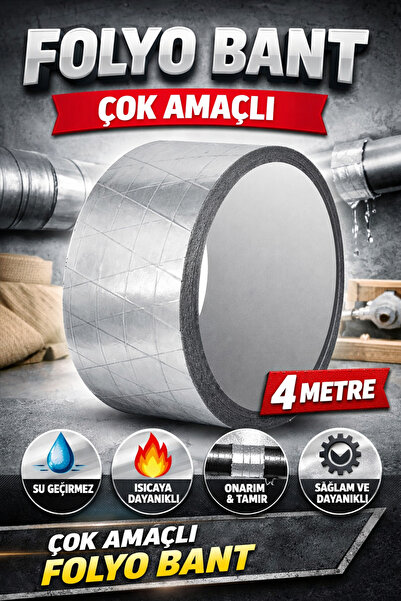 ÖRNEK MAĞAZA ALÜMİNYUM FOLYO BANT YANMAZ SIZDIRMAZ SOBA VE COK AMACLI BANT