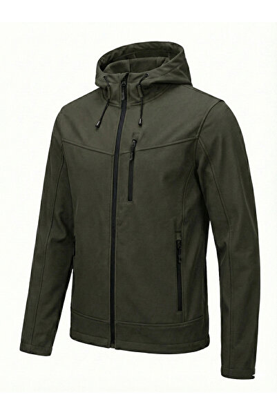 GENIUS STORE Men's Softshell Coat with Fleece Inside, Water and Wind Resistan...