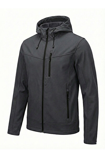 GENIUS STORE Men's Softshell Coat with Fleece Inside, Water and Wind Resistan...
