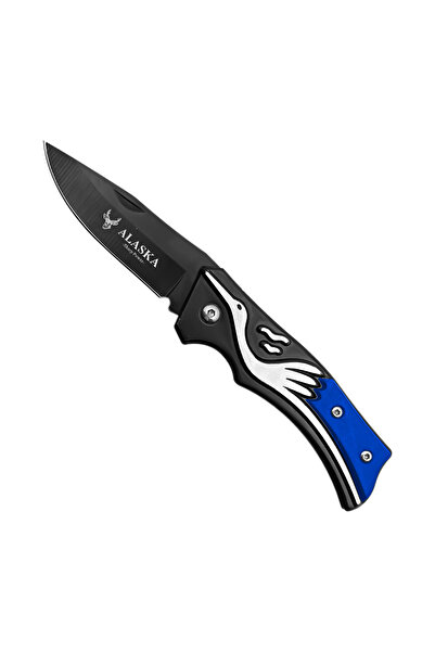 SAVEX Katlanır Cep Çakısı - Mavi - SDR-001 - Leylek Motifli