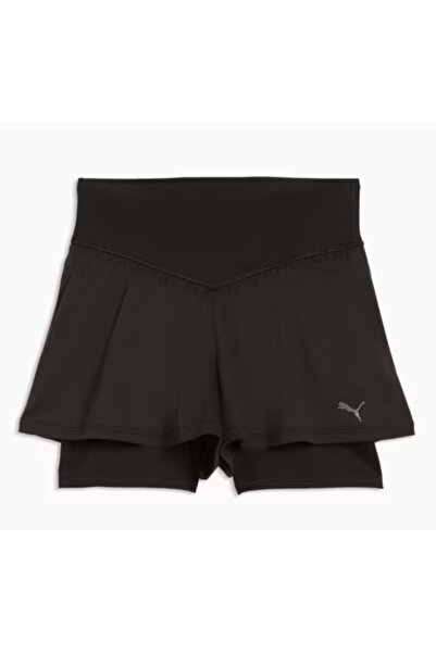 Puma 528475-01 W P Shape 2-1 Flowy Short 3 Tayt Şort Kadın Şort SİYAH