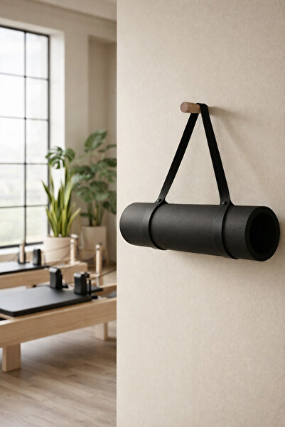 THE SIMPLE STYLE حزام حمل لبساط اليوغا/البيلاتس من الجلد النباتي - حامل بساط ...