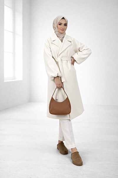 BestShopping Elasticized Sleeve, Belted, Lined Cashmere Coat