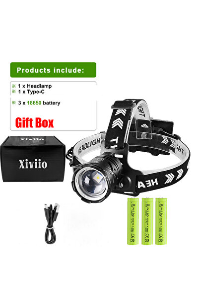 Choice مصباح أمامي فائق السطوع بقوة 800 واط مزود ببطارية 18650، بقوة 50000000...