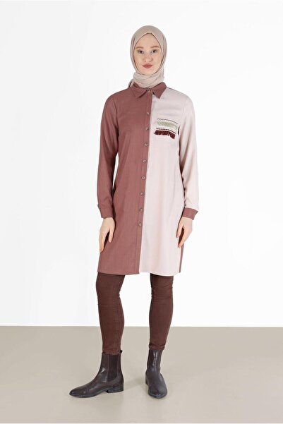 Alvina TASSEL DETAILED TWO COLOR TUNIC 42291