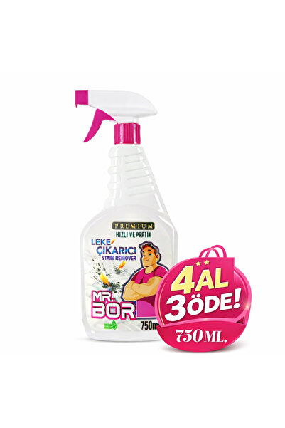 MR.BOR Premium Leke Çıkarıcı 750 ml – Tükenmez Kalem,Yağ, Çay, Kahve,Meyve,Şa...