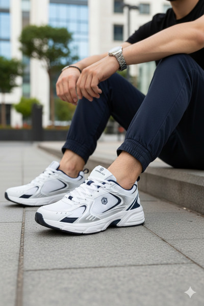 Hammer Jack 23144 Pantofi de mers ortopedic pentru bărbați - alb bleumarin, t...