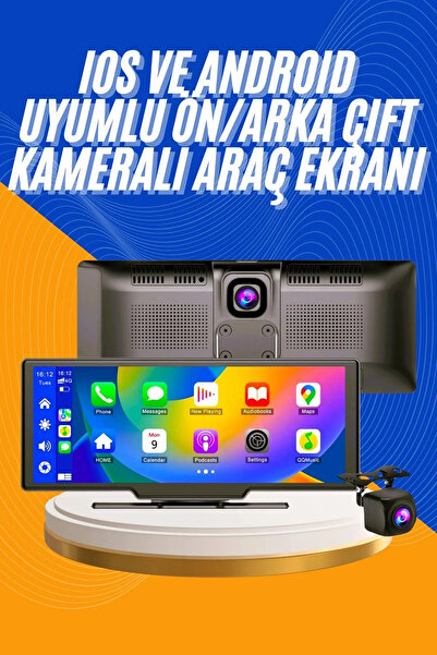 Epilons شاشة سيارة تعمل باللمس مع كاميرا أمامية وخلفية مزدوجة متوافقة مع Andr...