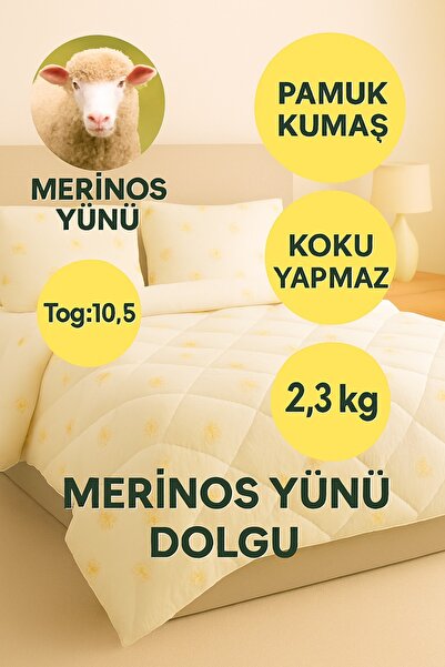 Yayo YÜN Yorgan çift Kişilik Pamuklu dış meteryal