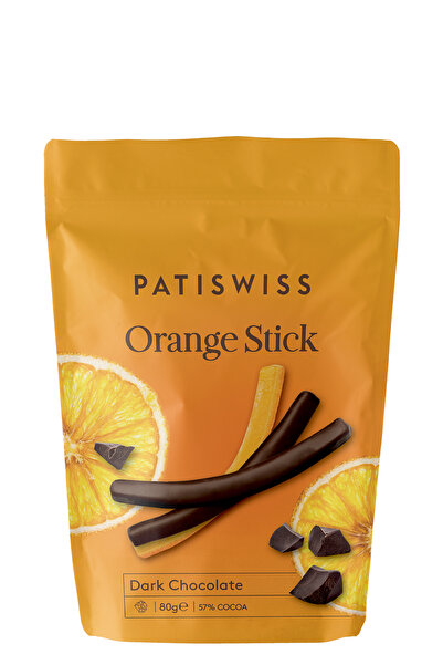Patiswiss Bitter Çikolatalı Portakal Çubukları, 80g